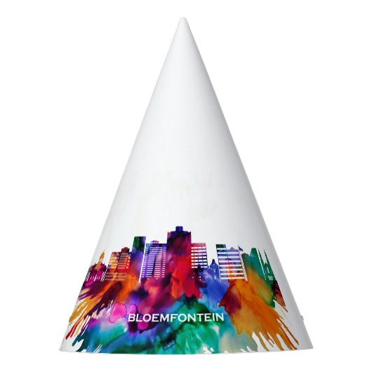 Bloemfontein Skyline Partyhütchen (Vorderseite)