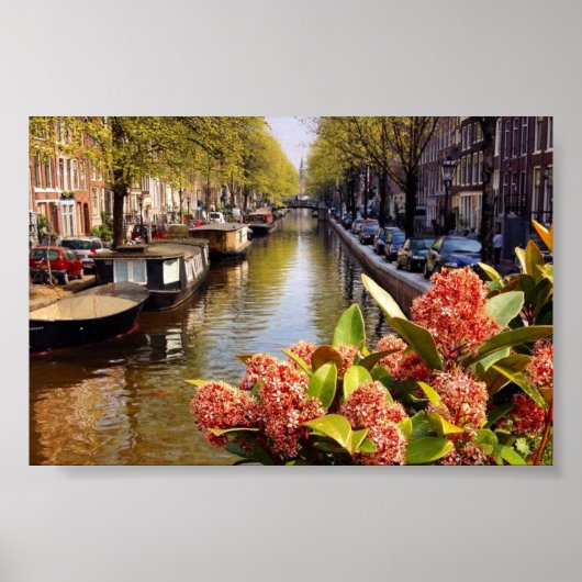 Bloemgracht Amsterdam Canal Summer Foto Poster (Vorne)