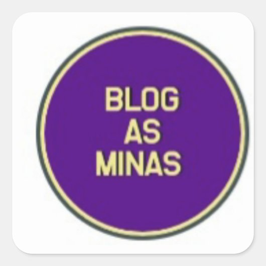 Blog As Minas Quadratischer Aufkleber (Vorderseite)
