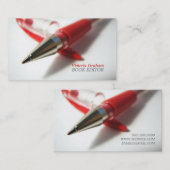 Blog des Autors des Bucheditors Novelist Poet Jour Visitenkarte (Vorne/Hinten)