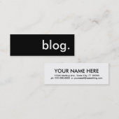 Blog. Mini Visitenkarte (Vorne/Hinten)