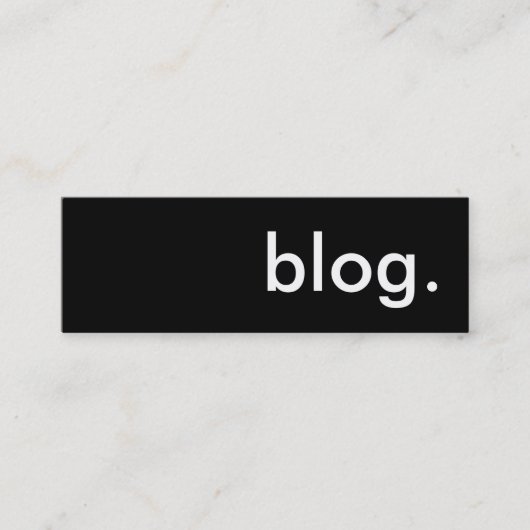 Blog. Mini Visitenkarte (Vorderseite)