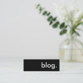 Blog. Mini Visitenkarte (Stehend Vorderseite)