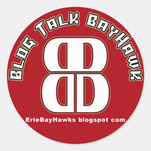 Blog Talk BayHawk Red Stickers (Vorderseite)