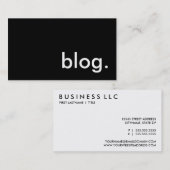 Blog. Visitenkarte (Vorne/Hinten)
