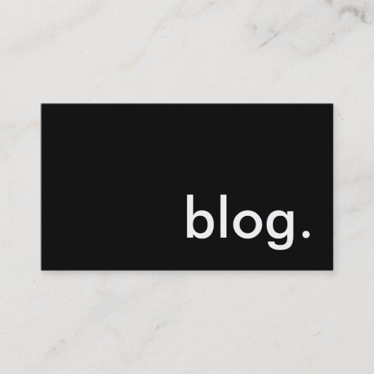 Blog. Visitenkarte (Vorderseite)