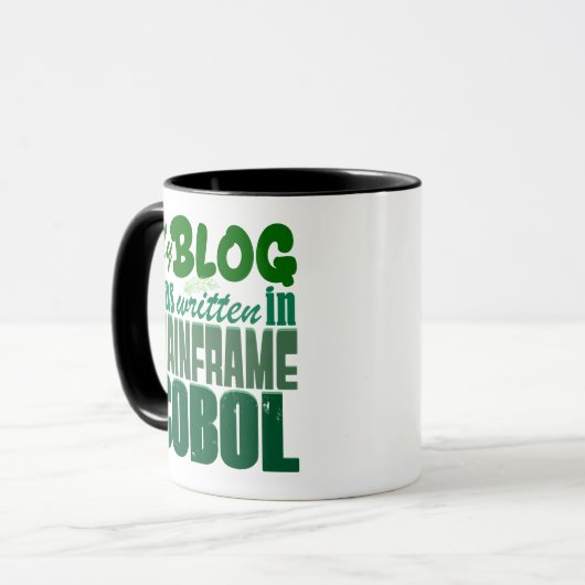 Blog Was Coded in COBOL – Retro Mainframe Develope Tasse (Vorderseite Links)