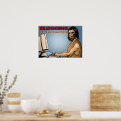 Bloggen so einfach auch ein Caveman kann es Poster (Küche)