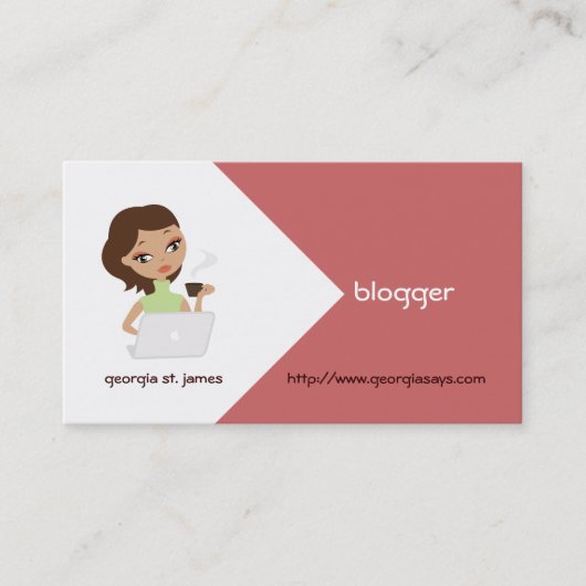 Blogger Business Cards Visitenkarte (Vorderseite)