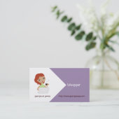 Blogger Business Cards Visitenkarte (Stehend Vorderseite)