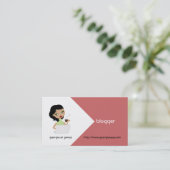 Blogger Business Cards Visitenkarte (Stehend Vorderseite)