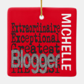Blogger Extraordinaire CUSTOM Keramikornament (Rückseite)