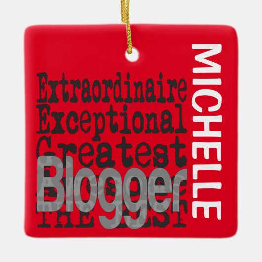 Blogger Extraordinaire CUSTOM Keramikornament (Vorderseite)