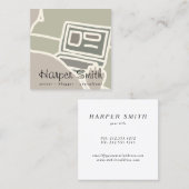 Blogger für Notebook-Computer Quadratische Visitenkarte (Vorne/Hinten)