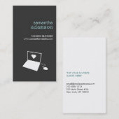 BLOGGER in GRAY Business Card Visitenkarte (Vorne/Hinten)