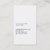 BLOGGER in GRAY Business Card Visitenkarte (Rückseite)