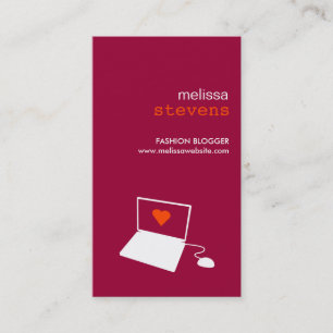 BLOGGER IN RED Business Card Visitenkarte