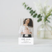 Blogger Influencer Content Creator Foto QR Code Visitenkarte (Stehend Vorderseite)