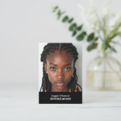 Blogger Influencer Custom QR & Foto Visitenkarte (Stehend Vorderseite)