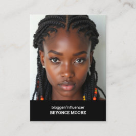 Blogger Influencer Custom QR & Foto Visitenkarte