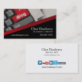 Blogger Journalist News Writer WordPress Blog Visitenkarte (Vorne/Hinten)