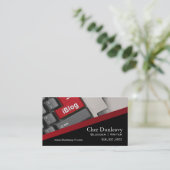 Blogger Journalist News Writer WordPress Blog Visitenkarte (Stehend Vorderseite)