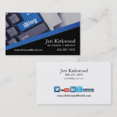 Blogger Journalist News Writer WordPress Blog Visitenkarte (Vorne/Hinten)