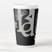 BLOGGER Latte Tasse Abstrakte Innendekoration Schw (Vorderseite)