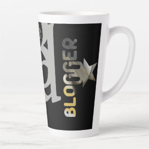 BLOGGER Latte Tasse Abstrakte Innendekoration Schw