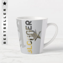 BLOGGER Latte Tasse Abstrakte Innendekoration Schw