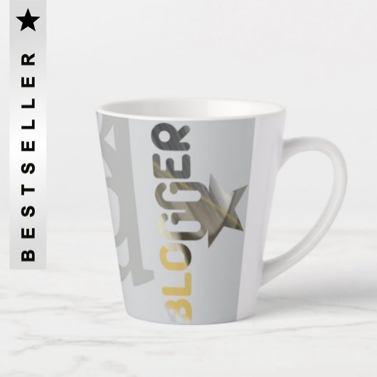 BLOGGER Latte Tasse Abstrakte Innendekoration Schw