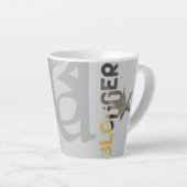 BLOGGER Latte Tasse Abstrakte Innendekoration Schw (Rechte Ecke)