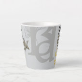 BLOGGER Latte Tasse Abstrakte Innendekoration Schw (Vorderseite)