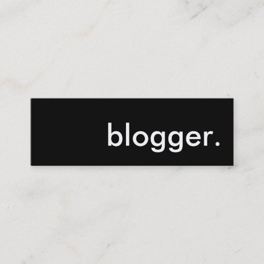Blogger. Mini Visitenkarte (Vorderseite)