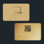 Blogger QR Code Business Card Visitenkarte<br><div class="desc">Trendy Imitate verdecken Goldblogger - beeinflussende Visitenkarten,  die auf Ihre Bedürfnisse zugeschnitten sind.</div>