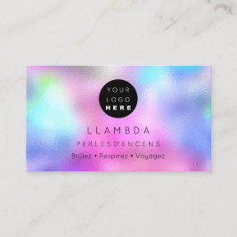 Blogger Social Media Gold Logo Holograph Visitenkarte