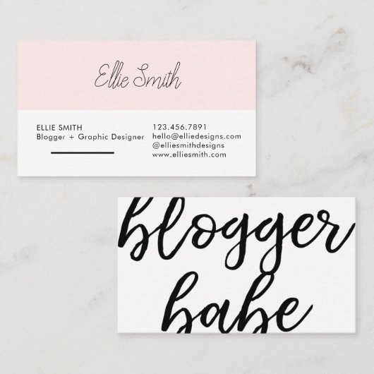 Blogger und Grafikdesigner Visitenkarte (Vorne/Hinten)