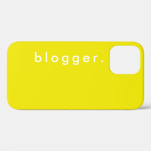 Blogger Vibranly Yellow Simple Modern Business Case-Mate iPhone Hülle (Rückseite (Horizontal))