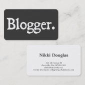 Blogger Visitenkarte (Vorne/Hinten)
