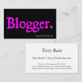 Blogger Visitenkarte (Vorne/Hinten)