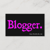 Blogger Visitenkarte (Vorderseite)