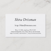 Blogger Visitenkarte (Rückseite)