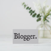 Blogger Visitenkarte (Stehend Vorderseite)