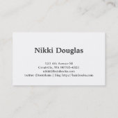 Blogger Visitenkarte (Rückseite)