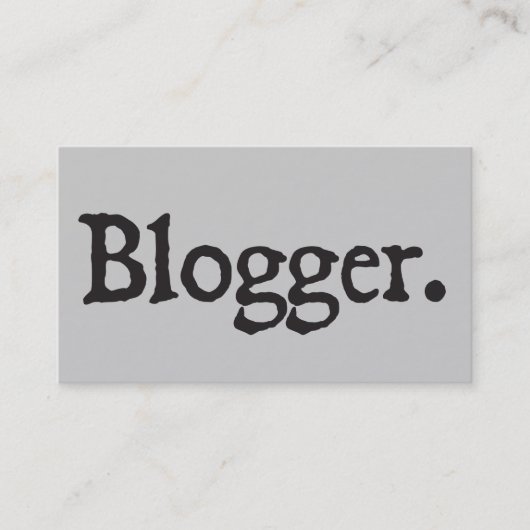 Blogger Visitenkarte (Vorderseite)