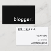 Blogger. Visitenkarte (Vorne/Hinten)