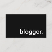 Blogger. Visitenkarte (Vorderseite)