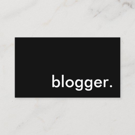 Blogger. Visitenkarte (Vorderseite)