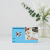 Blogger-Visitenkarte Visitenkarte (Stehend Vorderseite)
