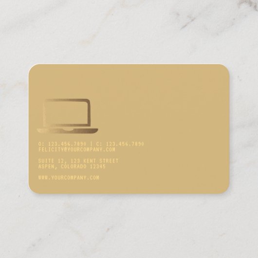 Blogger-Visitenkarte Visitenkarte (Rückseite)